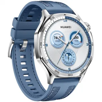 Smartwatch Huawei Watch GT 5, 46MM, Tarnish Stainless Steel Case, Blue Woven Strap