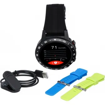 Smartwatch Maxcom FW37 Argon, GPS, bratara TPU, Negru