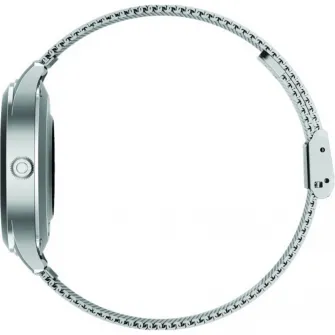 Smartwatch Maxcom FW42, Stainless steel, bratara plasa metalica, Argintiu