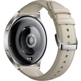 Smartwatch Xiaomi Watch 2, Carcasa Titan Gray, White Leather Strap