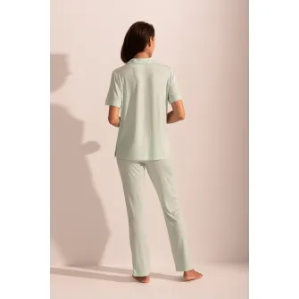 Sofiaman, Pijama din amestec de micromodal Cameron, Verde pal, 2XL