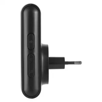 Sonerie wireless Emos AC P5727, 230V Ac, 36 tonuri, volum reglabil, 85 dB, 150 m, Negru