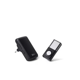 Sonerie wireless Emos AC P5727, 230V Ac, 36 tonuri, volum reglabil, 85 dB, 150 m, Negru
