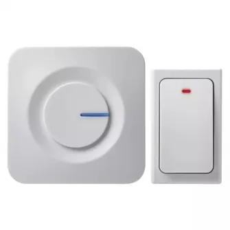 Sonerie wireless Emos AC P5729, semnalizare luminoasa, 36 tonuri, volum reglabil, 90 dB, 180 m, Alb