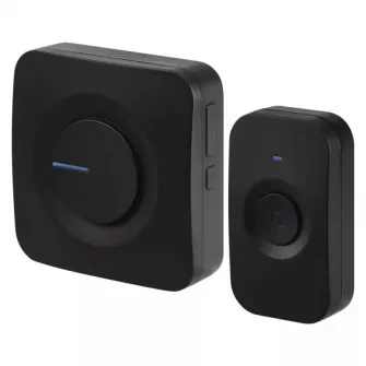 Sonerie wireless Emos DC P5728, semnalizare luminoasa, 52 tonuri, volum reglabil, 90 dB, 180 m, Negru