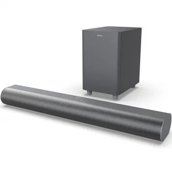 Soundbar Philips TAB6100/10, 2.1, 400W, Bluetooth, Subwoofer Wireless, Dolby Atmos, HDMI eARC, Negru