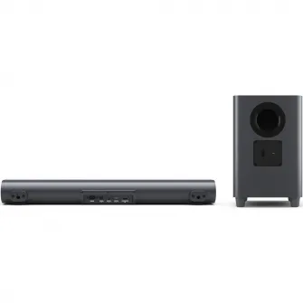 Soundbar Philips TAB6100/10, 2.1, 400W, Bluetooth, Subwoofer Wireless, Dolby Atmos, HDMI eARC, Negru