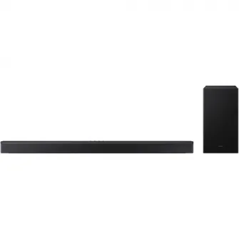 Soundbar Samsung HW-B750F, 5.1, 400W, Bluetooth, Wi-Fi, Subwoofer wireless, Dolby Audio, HDMI eARC, Negru