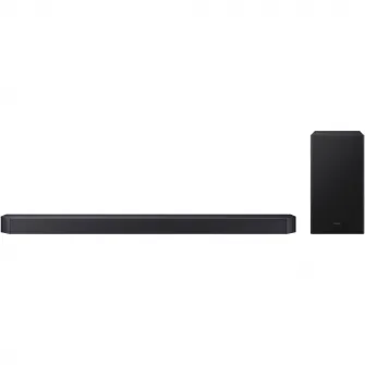 Soundbar Samsung HW-Q600F, 3.1.2, Bluetooth, Wi-Fi, Subwoofer wireless, Dolby Atmos, HDMI eARC, Negru Titan