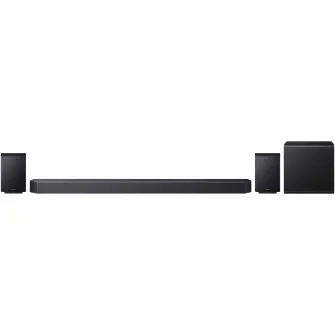 Soundbar Samsung HW-Q930F, 9.1.4, Bluetooth, Wi-Fi, Subwoofer & Kit wireless, Wireless Dolby Atmos, HDMI eARC, Negru Titan