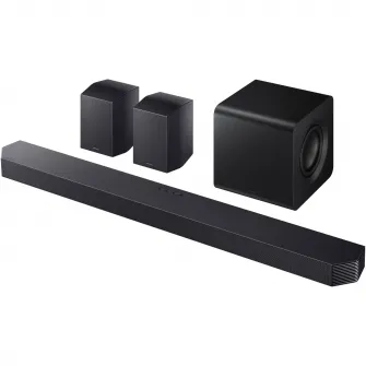 Soundbar Samsung HW-Q930F, 9.1.4, Bluetooth, Wi-Fi, Subwoofer & Kit wireless, Wireless Dolby Atmos, HDMI eARC, Negru Titan