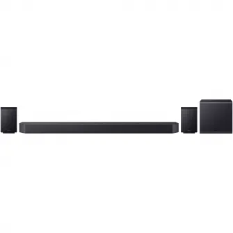 Soundbar Samsung HW-Q990F, 11.1.4, Bluetooth, Wi-Fi, Subwoofer & Kit wireless, Wireless Dolby Atmos, HDMI 2.1 eARC, Negru Titan