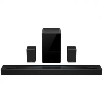 Soundbar TCL Q85H Pro, 7.1.4, 860W, Bluetooth 5.1, Dolby Atmos & DTS-Virtual:X, e-ARC (4K@120Hz), Subwoofer Wireless, Negru