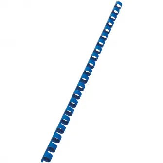 Spira legare documente GBC, plastic, A4, 21 inele, 10 mm, 65 coli, 100 buc/set, albastru