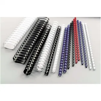 Spira legare documente GBC, plastic, A4, 21 inele, 10 mm, 65 coli, 100 buc/set, albastru