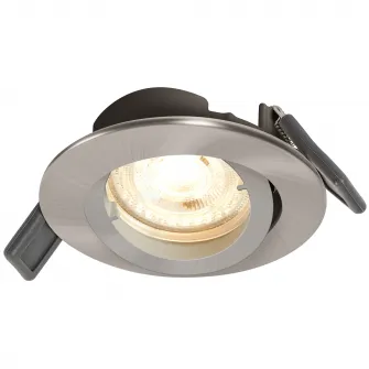 Spot LED incastrat ajustabil Ledvance, 4.3W, 350 lm, lumina calda (2700K), diametru 88.50 mm, Aluminiu, Nichel Periat