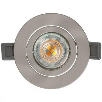 Spot LED incastrat ajustabil Ledvance, 4.3W, 350 lm, lumina calda (2700K), diametru 88.50 mm, Aluminiu, Nichel Periat