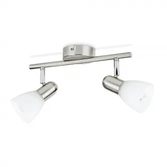 Spot luminos Philips Essentials Burlap, 2xE14, IP20, 14.5x29x19.5cm, Crom mat