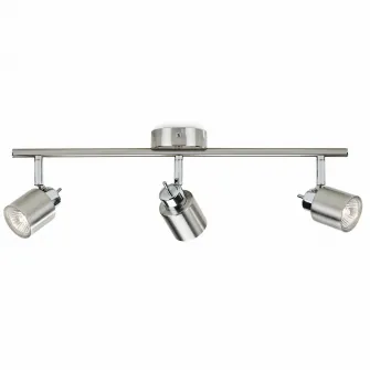 Spot luminos Philips Essentials Meranti, 3xGU10, 10x49x15.5cm, Crom mat