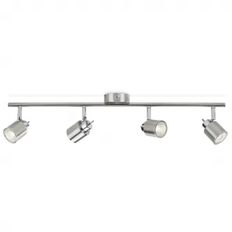 Spot luminos Philips Essentials Meranti, 4xGU10, IP20, 10x69x15.5cm, Crom mat