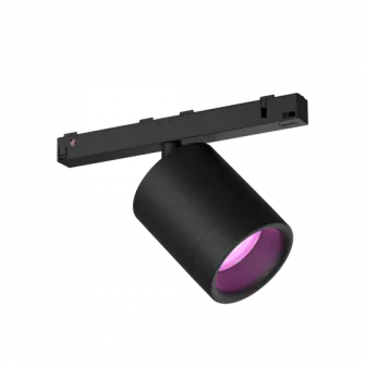 Spot luminos Philips Hue Perifo, Bluetooth si Zigbee, control vocal, bec 24V, LED RGB, 5.3W, 490 lm, lumina alba si colorata (2000-6500K), IP20, 12.8x17.7x6.7cm, Metal, Negru