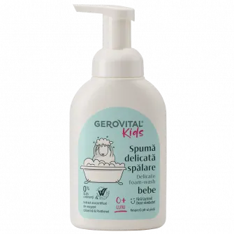 Spuma delicata de spalare pentru bebelusi Gerovital Kids, 300 ml