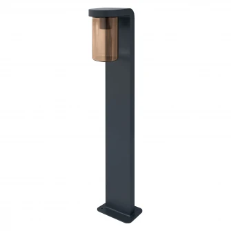 Stalp de exterior Ledvance Endura Classic Cascade Amber, E27, 25W, IP44, Aluminiu, Gri inchis, 80 cm