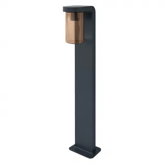 Stalp de exterior Ledvance Endura Classic Cascade Amber, E27, 25W, IP44, Aluminiu, Gri inchis, 80 cm