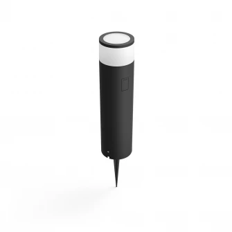 Stalp iluminat exterior LED RGBW integrat Calla Large HUE, extensie, control inteligent cu Hue Bridge, 8W (49W), 600 lm, lumina alba/color, IP65, 40 cm, Negru