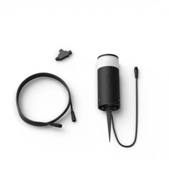 Stalp iluminat exterior LED RGBW integrat Philips Calla HUE, extensie 17423/30/P7, control inteligent cu Hue Bridge, 8W (49W), 600 lm, lumina alba/color, IP65, 25.2 cm, aluminiu, Crom mat