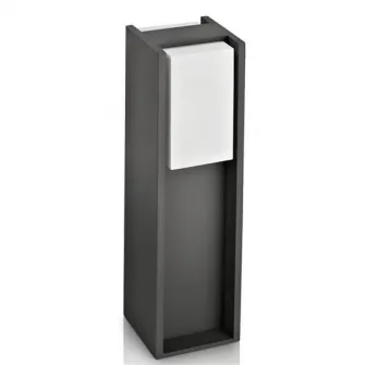 Stalp iluminat exterior Philips Ecomoods, E27, IP44, 40cm, Aluminiu, Antracit
