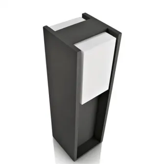 Stalp iluminat exterior Philips Ecomoods, E27, IP44, 40cm, Aluminiu, Antracit