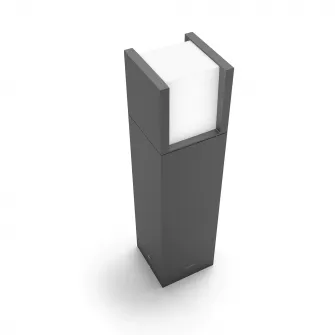 Stalp mic gradina Philips myGarden Arbour, 1x6W, IP44, Gri inchis
