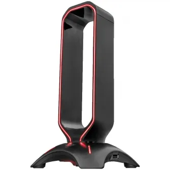 Stand casti Trust Cintar GXT 265, Iluminare RGB, Negru