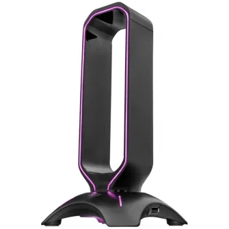 Stand casti Trust Cintar GXT 265, Iluminare RGB, Negru