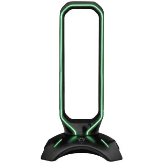 Stand casti Trust Cintar GXT 265, Iluminare RGB, Negru