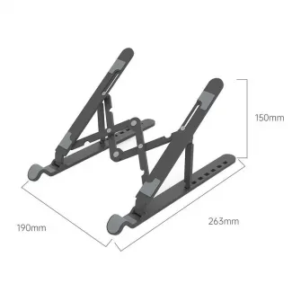 Stand laptop din aluminiu Orico PFB-A23 pliabil, Negru