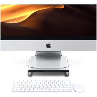 Подставка и концентратор USB-C Satechi для iMac, серебристый