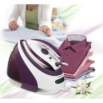 Statie de calcat Heinner HIS-D3007IX, 3000 W, 7 bar, 1.8 L, talpa ceramica, oprire automata, Violet