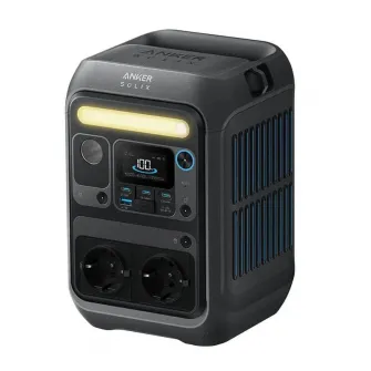 Statie de incarcare portabila Anker Solix C300X AC, 288Wh, 300W, 1x USB-A, 3x USB-C, 2x AC, Gri