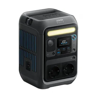 Statie de incarcare portabila Anker Solix C300X AC, 288Wh, 300W, 1x USB-A, 3x USB-C, 2x AC, Gri