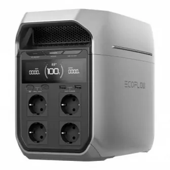 Statie de incarcare portabila EcoFlow Delta 3 Plus LiFePO4 1kWh 1800W UPS 10ms IP65 protectie BMS