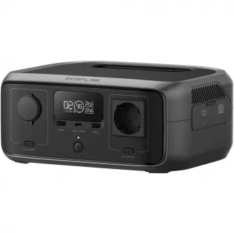 Statie de incarcare portabila EcoFlow River 3 UPS, 245 Wh, 600W, Negru