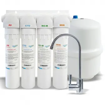 Statie de osmoza inversa Valrom AquaPur Quick, cu mineralizare, debit maxim purificare 7.9 l/h (190 litri/zi)