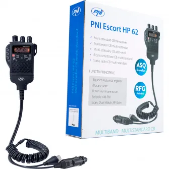 Портативная CB-радиостанция PNI Escort HP 62, мультистандарт, 4 Вт, 12 В, AM-FM, 5 уровней ASQ, 9 уровней усиления RF, двойное прослушивание, сканирование, блокировка