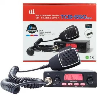 Statie radio CB TTi TCB-550 EVO, DSS, VOX, Filtru NB, Scan, ecran multicolor, 12-24V