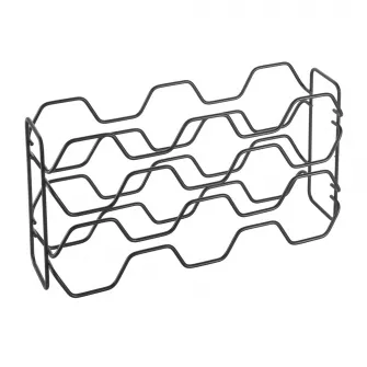 Stativ 10 sticle vin Metaltex Hexagon 10 Lava, 43x12x22cm, metal tratat TouchTherm