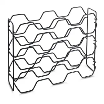 Stativ 15 sticle vin Metaltex Hexagon 15 Lava, 43x12x34cm, metal tratat Touch-Therm