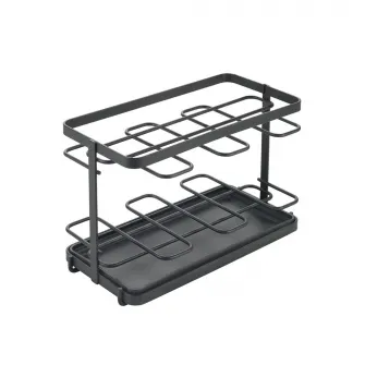 Stativ ustensile bucatarie Metaltex Tokyo Lava Touch-Therm, 23x11x15cm; culoare negru mat, aspect fier forjat