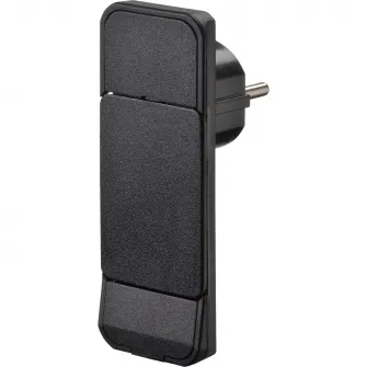 Stecher slim Bachmann Schuko, fara cablu, Negru
